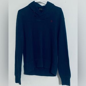 Vintage Polo Ralph Lauren Sweater Quarter Button Mens Ralph Lauren Knit Sweater